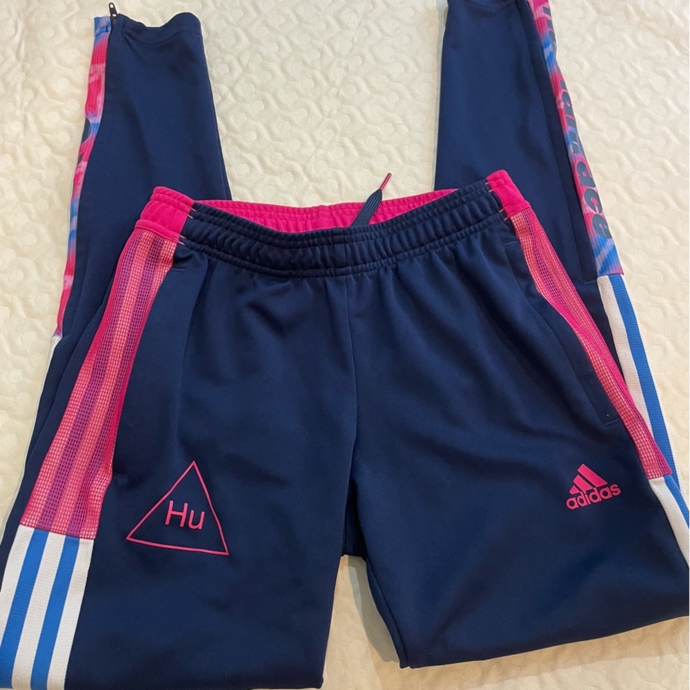 Adidas Tiro HumanRace Track Pant Navy Pink Pharrell Soccer G17452 Women’s XS - Picture 2 of 9